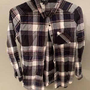 Navy and Beige Flannel